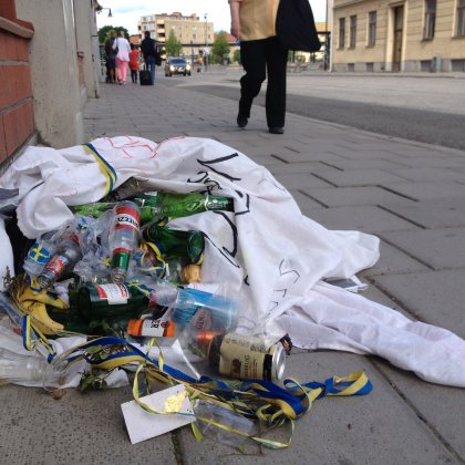 Pile of garbage on the street