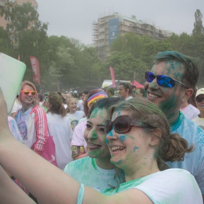 People at the Stockholm Color Run