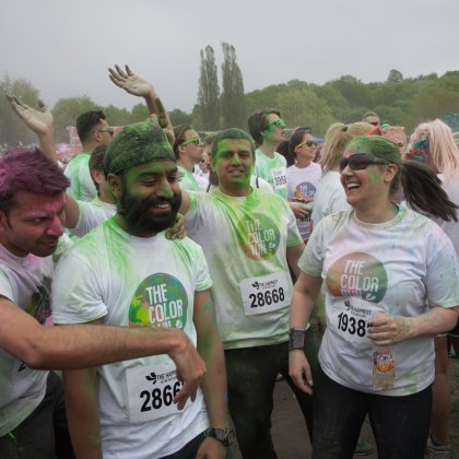 People at the Stockholm Color Run
