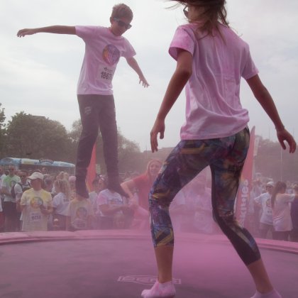 People at the Stockholm Color Run