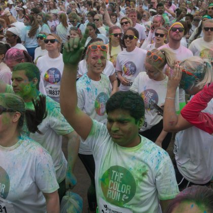 People at the Stockholm Color Run