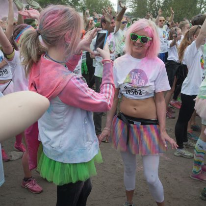 People at the Stockholm Color Run
