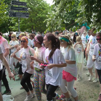 People at the Stockholm Color Run