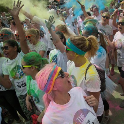 People at the Stockholm Color Run