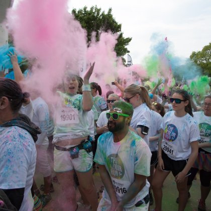 People at the Stockholm Color Run