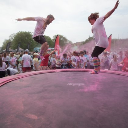 People at the Stockholm Color Run