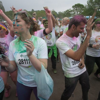 People at the Stockholm Color Run