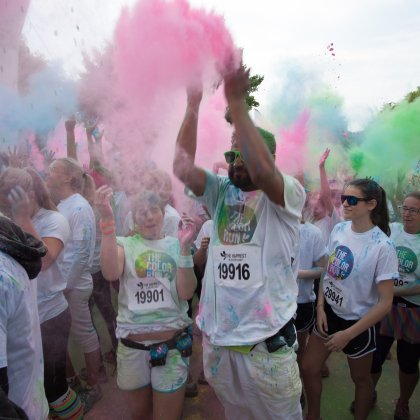 People at the Stockholm Color Run