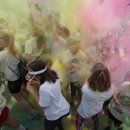 People at the Stockholm Color Run