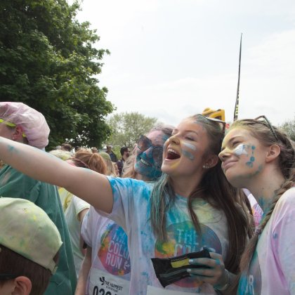 People at the Stockholm Color Run