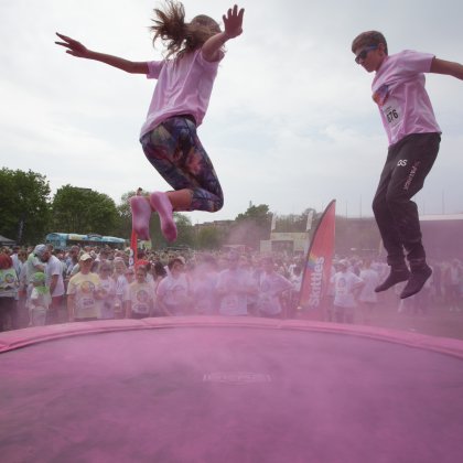 People at the Stockholm Color Run