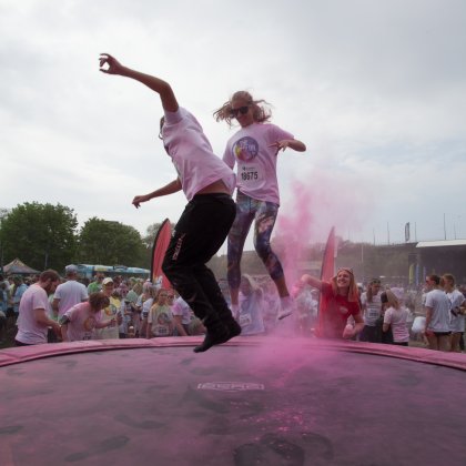 People at the Stockholm Color Run