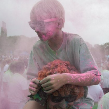 People at the Stockholm Color Run
