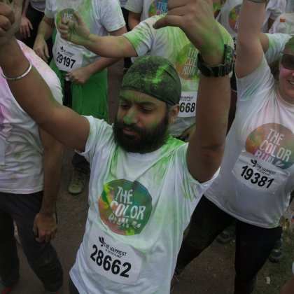 People at the Stockholm Color Run